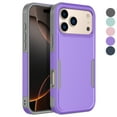 thumbnail image 1 of For iphone 17 Pro Case, Ebizware Heavy Duty Rugged Shockproof Phone Case [Military Grade Drop Tested] Dual Layer Full Body Protective Bumper for Apple iphone 17 Pro Cover - Purple, 1 of 8