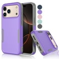 thumbnail image 1 of For iphone 17 Pro Max Case, Shockproof Heavy Duty Rugged Cell Phone Case for iphone 17 Pro Max Cover, Tekcoo Military Grade Full Body Protection Dual Layer Sturdy Durable Cute Bumper - Purple, 1 of 8