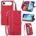 thumbnail image 1 of For iphone Air 6.5 inch Case, Wallet for Women Men, Durable PU Leather Magnetic Flip Lanyard Strap Wristlet Zipper Card Holder Wallet Phone Case for iphone Air, 1 of 10