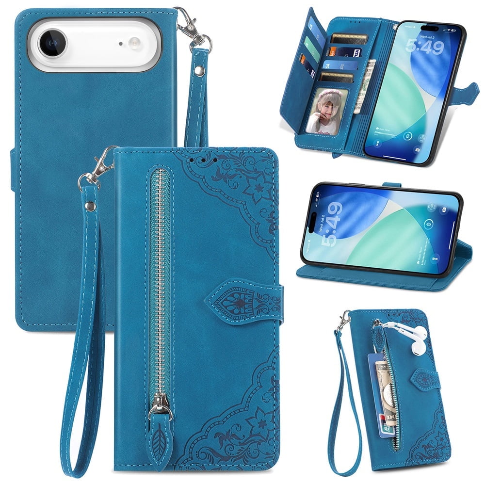 For iphone Air 6.5 inch Case, Wallet for Women Men, Durable PU Leather ...
