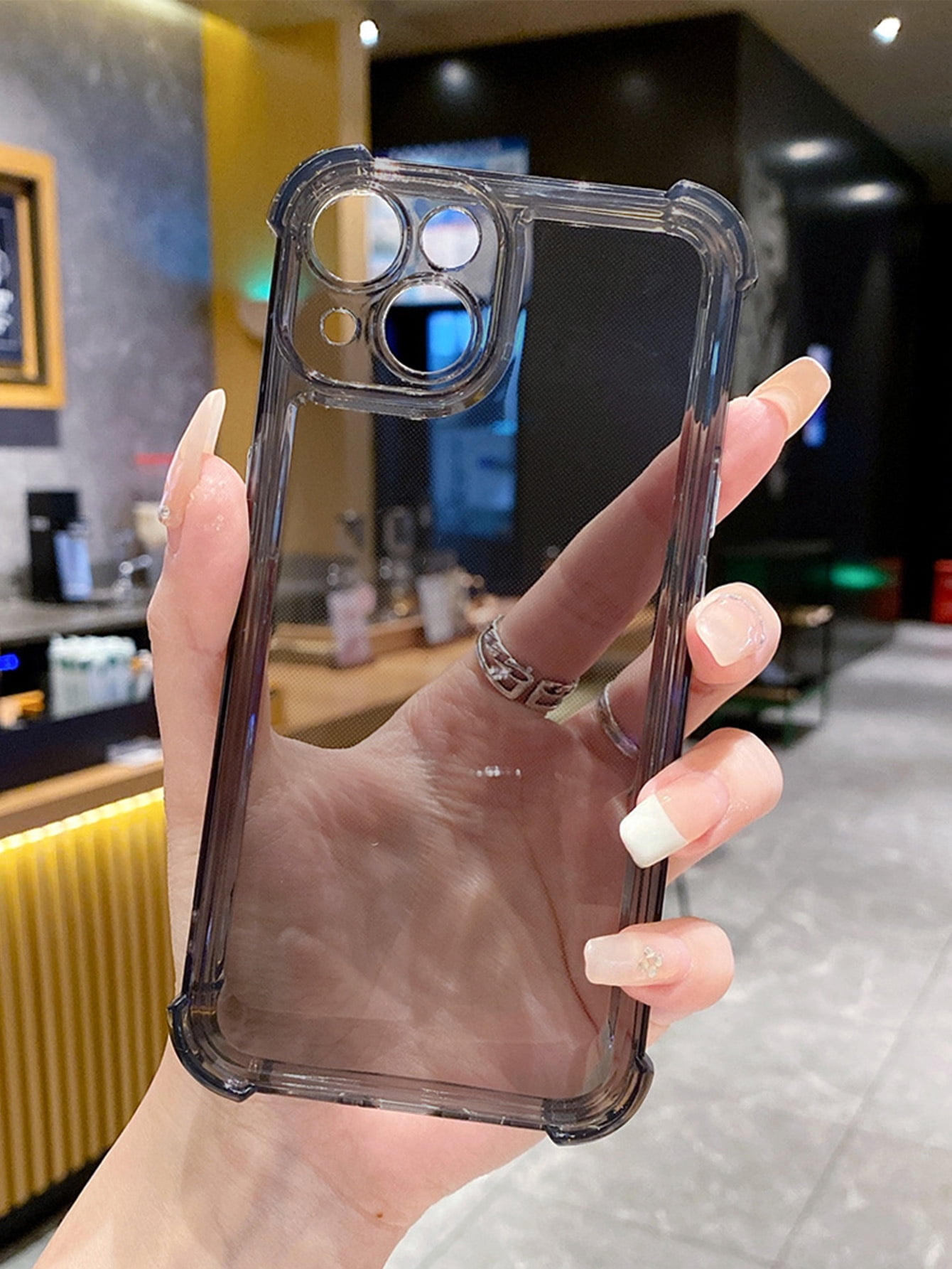 适用iphone15promax透明手机壳苹果13四角防摔11气囊精孔太空壳14 Translation iPhone 15 Pro Max