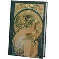 thumbnail image 1 of ipoul Pretty Notebook, Colorful Page, B6, Journal for Women, Hard Cover, Beautiful, Mucha Art, 1 of 7