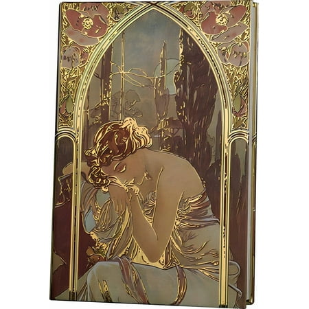 ipoul Beautiful Notebook, Color Paper, Journal for Women, Hard Cover, 5x7, Small, Mucha Art