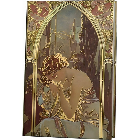 ipoul Beautiful Notebook, Color Paper, Journal for Women, Hard Cover, 5x7, Small, Mucha Art