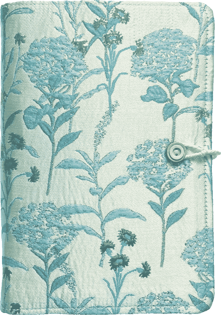 ipoul Journal for Women, A5 Binder 6 Ring, Refillable Notebook, Floral, Blue