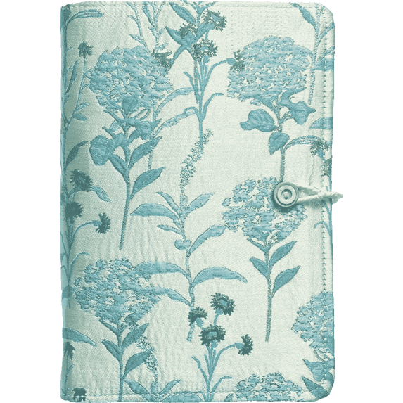 ipoul Journal for Women, A5 Binder 6 Ring, Refillable Notebook, Floral, Blue