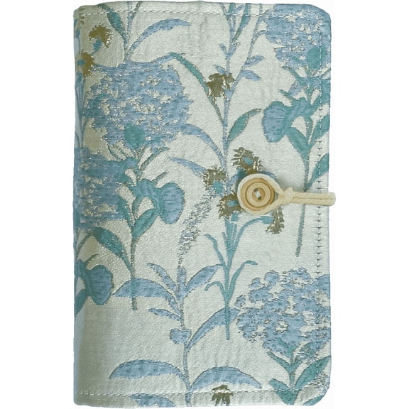 ipoul A6 Binder 6 Ring, Refillable Journal, Flower Notebook, Blue