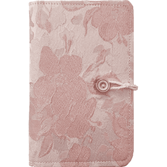 ipoul A6 Binder, Embroidered Journal, 6 Ring Binder, Small Notebook, A6 Sketchbook, Pink