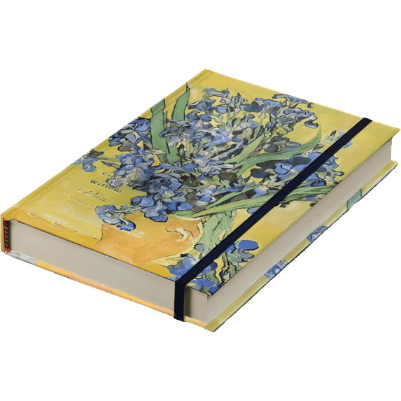 ipoul Blank Notebook, Art Journal, Sketch Book, 130gsm, Thick Paper, A5, Hardcover, Lay Flat, Van Gogh Irises