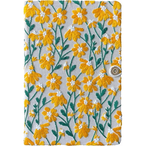ipoul Daisy Gift, Flower Notebook, Beautiful Journals for Women, 8"x6", Hardcover, Lay Flat, A5, Yellow