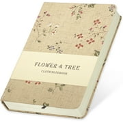 ipoul Floral Journal, Linen Notebook, Hardcover, Lined & Unlined Sketchbook, Smal, 5x7, Lay Flat, B6, Apricot