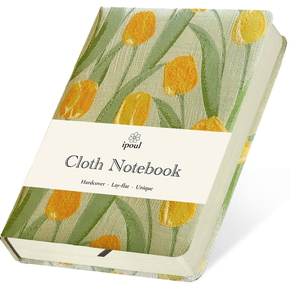 ipoul Journal for Women, Floral Notebook, B6, 5x7, Ruled Notebook & Blank Sketchbook, Hardcover, Lay Flat, Cute, Tulip Flower