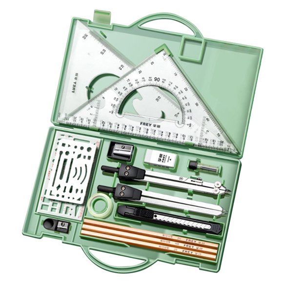ipretty Compass Set 16X Geometry Precision Tool Drafting Tools with Storage Box Graphic Drawing Supplies for Architects Engineers
