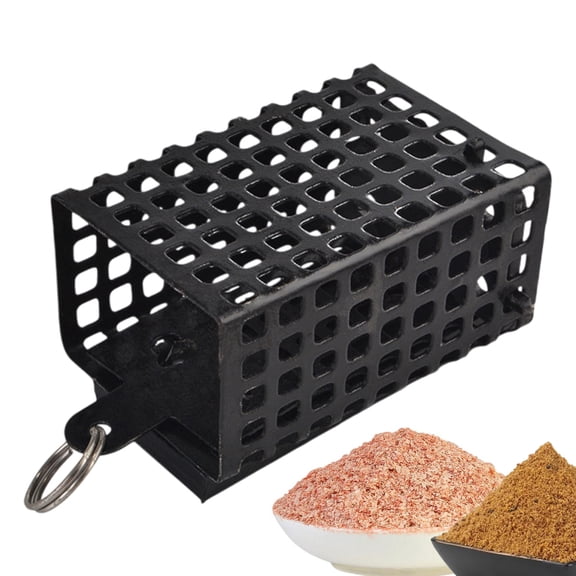 ipretty Fish Trap Metal Square Outdoor Fish Tackle Fishing Feeder Basket Portable Bait Thrower Device Carp Bait Cage Fishing Nest