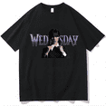 thumbnail image 1 of ipzHeJ Wednesday Addam Printed Tshirt O-Neck Summer Short Sleeve Women Men's Tops Tees size XXS to 4XL, 1 of 1