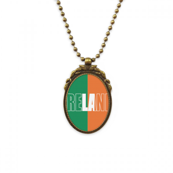 ireland country flag name antique necklace vintage bead pendant keychain