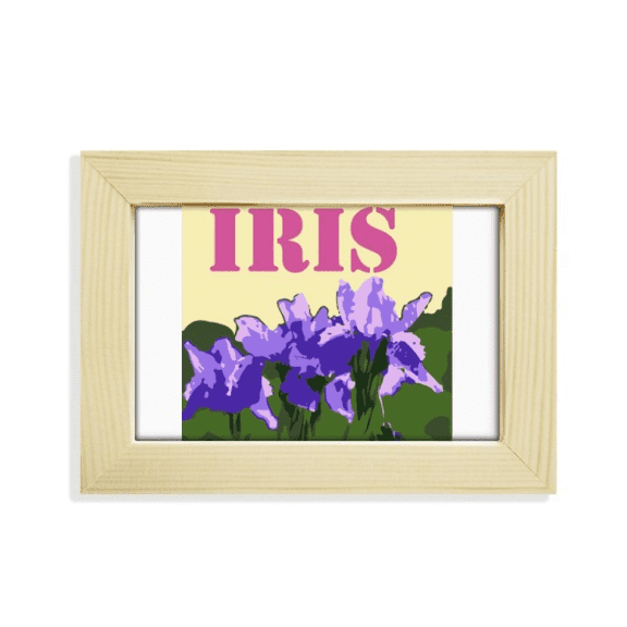 iris france eu flower desktop decorate photo frame picture art painting 5x7 inch