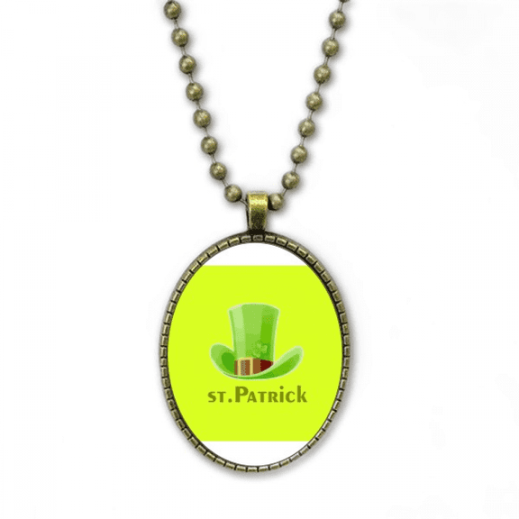 irish holy patrick day protect necklace vintage chain bead pendant jewelry collection