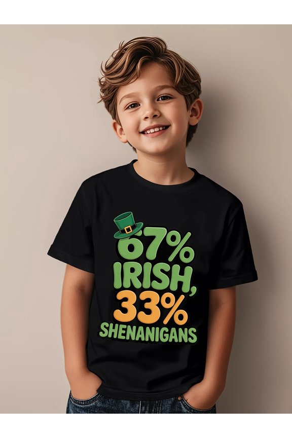 irish style 67 fun 67 nature 33 patricks series boys and girls short sleeved t shirt casual wear birthday gift daily wear clothing