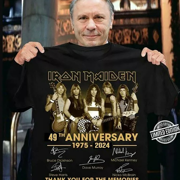 iron maiden 49th anniversary vintage shirt 1975 2024 classic