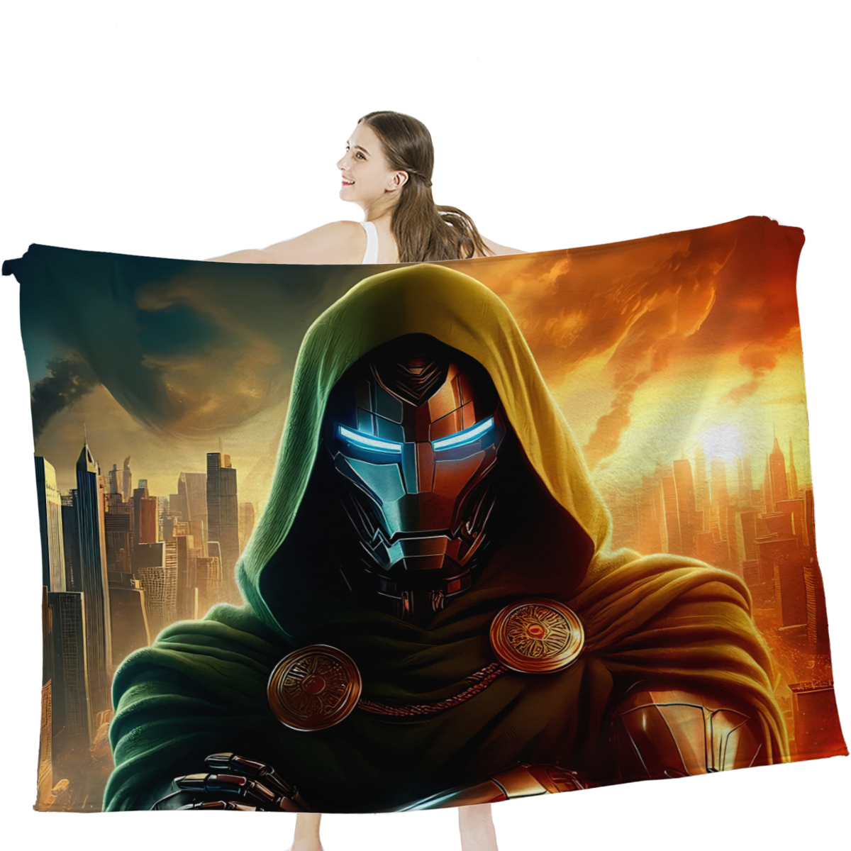 iron man Throw Blanket for Girls, Women, Boys 60x50 Inch