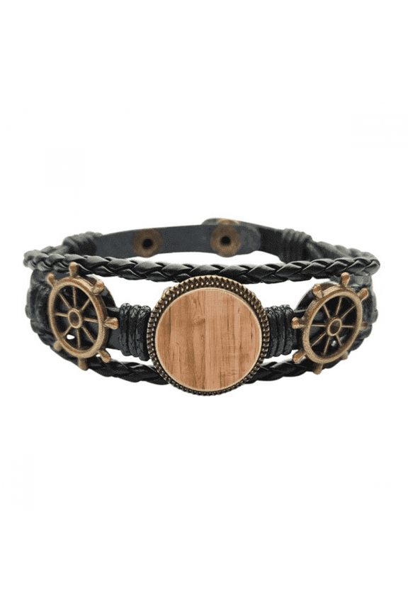 irregular annual s small-grained pattern Leather Braided Ocean Bracelet Wristband