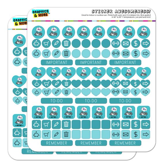 is It Cat Naptime Yet? Dreaming Planner Calendar Scrapbooking Crafting Sticker Set