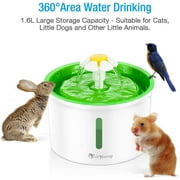 isYoung Green Pet 54 oz. Pet Fountain- Automatic water fountain for cats & small dogs, fresh, filtered water
