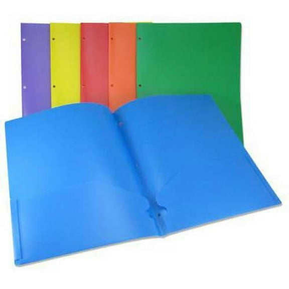 ischolar New York Poly Assorted 2 Pocket Portfolio -- 36 per case.