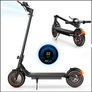iScooter Electric Scooter for Adult, 500W Motor, 23 Miles Long Range, 22 mph & 10" Pneumatic tire Folding Commuter Electric Scooter Teens, Superior Performance Smart App & Dual Braking（Black）