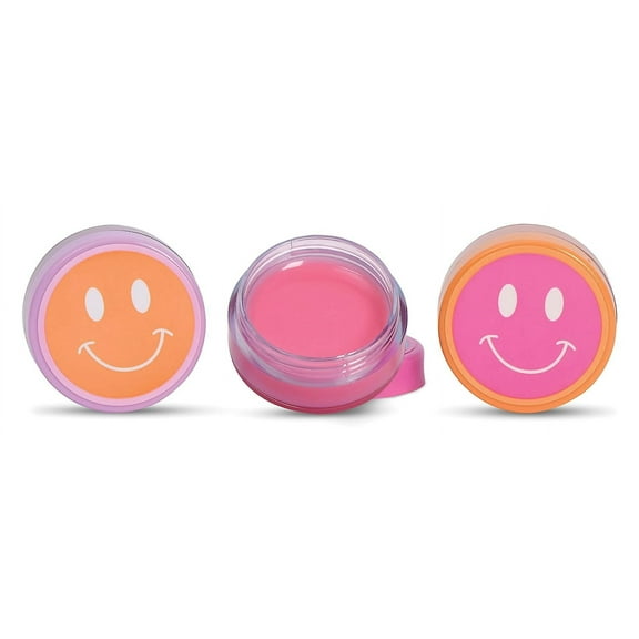 iscream Choose Happy Smiley Face Classic Scented Pot Style Set of 3 Lip Balms