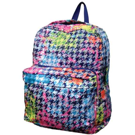 iscream Classic Style 16.5" x 13.5" Backpack for School and Travel - Houndstooth