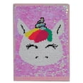 thumbnail image 1 of iscream Glittery Flip Sequin Book-Bound Lined-Page 8.5" Journal - Sweet Unicorn, 1 of 3