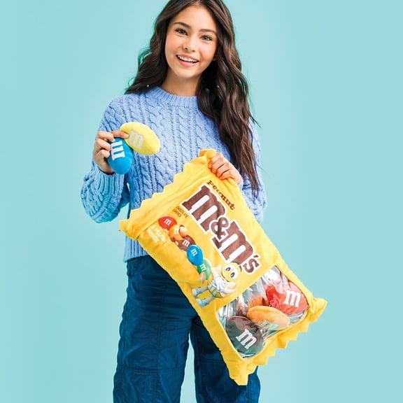 iscream PEANUT M&M CANDIE PLUSH PILLOW