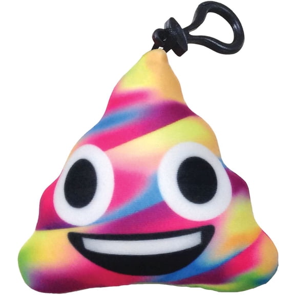 iscream Rainbow Emoji Mini Microbead Pillow Backpack Charm - Candy Scented Unicorn Poop