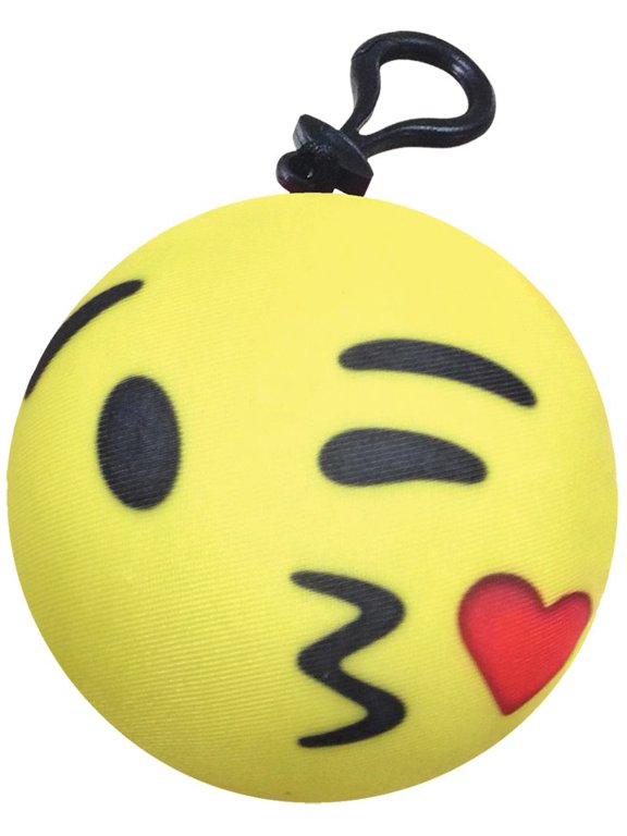 X-Pressive! Emoji Mini Microbead Pillow Backpack Charm - Candy Scented Kissy Face