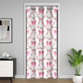 thumbnail image 1 of ish Bow Door Curtain Romantic Flower Rose Blackout Curtain Kawaii Pink Bowknot Doorway Curtain Rustic Country Style Privacy Door Drape 1 Panel 34" W X 80" L, 1 of 4