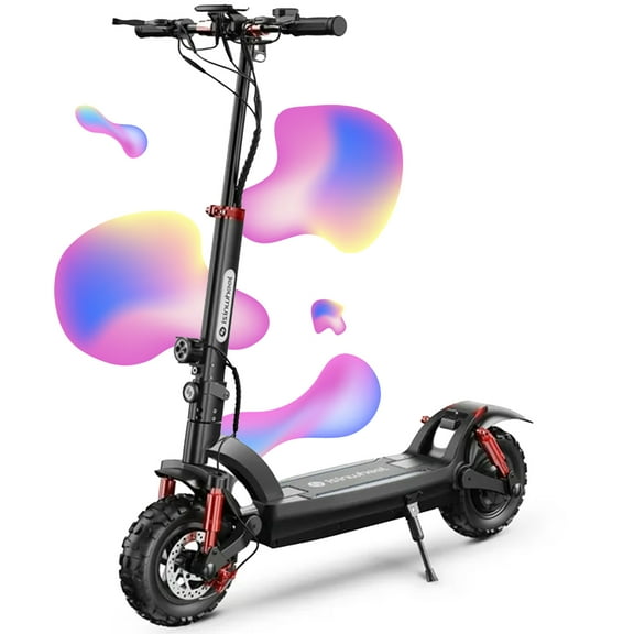 isinwheel 800W Electric Scooter with Offroad Tires, up to 28 mph and 28 Miles Long Range, 330Lbs Max load, Folding E-Scooter for Adults