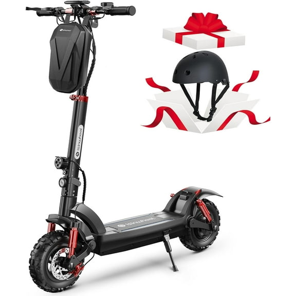 isinwheel GT2 Electric Scooter Adults 11" Off Road Tires, 800W Motor E-Scooter Up to 28 Miles Long Range, 28 MPH Top Speed, Foldable Commuting Scooter with Dual Brakes & Suspension