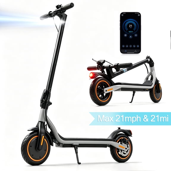500W Electric Scooter for Adults Teens, Max 21 Miles Range 21 Mph, Portable Commuting Escooter, Smart APP Foldable E-Scooter, Cruise Control, IN3