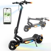 Electric Scooter for Adults, 19 Miles Long Range 500W E-Scooter with Max 20 Mph, Dual Shock Absorption, Turn Signal Light E-Scooter for City Commuting & Campus