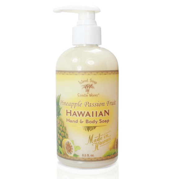 island soap & candle works hawaiian hand and body soap, pineapple passion fruit