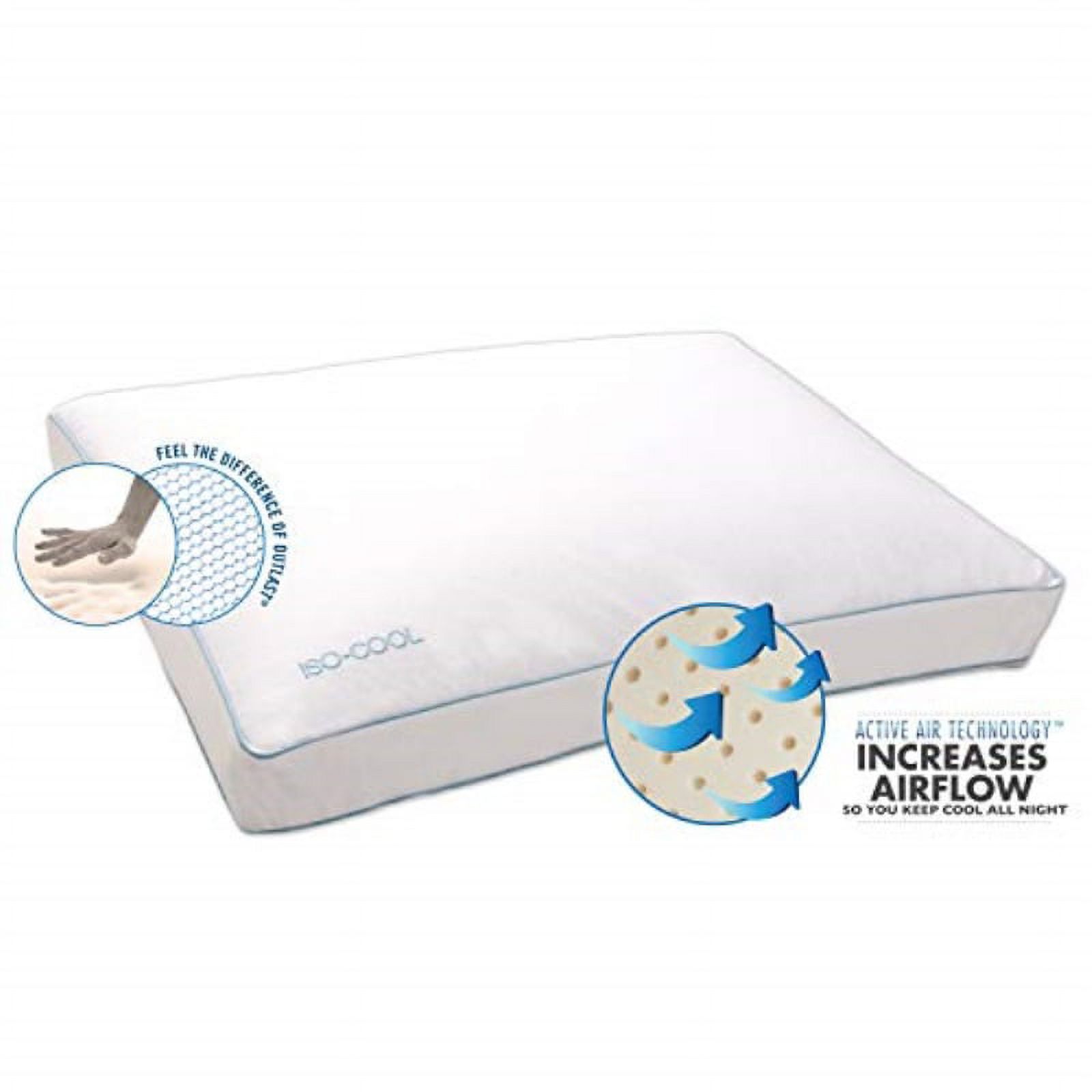 isocool memory foam pillow, gusseted side sleeper ,standard