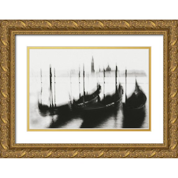 iso66 14x11 Gold Ornate Wood Framed with Double Matting Museum Art Print Titled - Venice