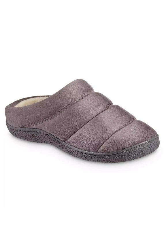 Advanced Memory Foam Microsuede Puffer ECO Comfort Clog Slippers - 96120 (Ash, M)