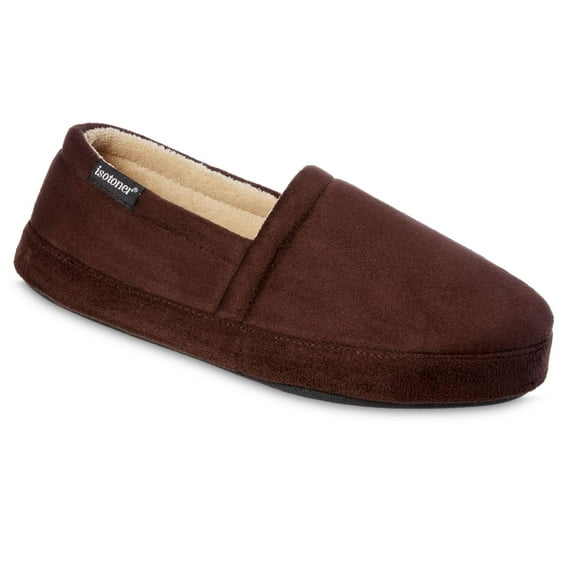 isotoner Aline Men's ECO Comfort Year Round Essentials Closed Back Slippers Color: Drk Chocolate Size: X-LARGE