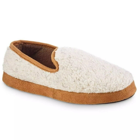 isotoner Men's Recycled Berber Rhett Loafer Slippers - 92411 (Oatmeal Heather, M 8-9)