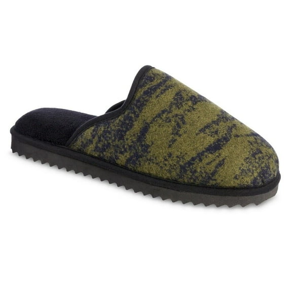 isotoner Men's Recycled Cooper Scuff Slippers With Memory Foam - 97026 (Olive, L)