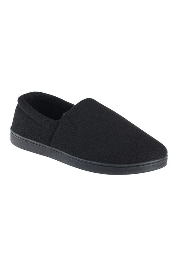 Men's Textured Knit Kai Closed Back Slippers - 96124 (Black, XXL)