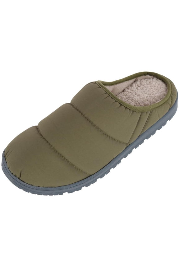 Crinkled Tech Puffer Hoodback Slipper (Men)
